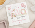 2nd Birthday Card for Granddaughter, Granddaughter 2nd Birthday Card, Birthday Card for Girl, Cute Animal Card, Second Birthday Card