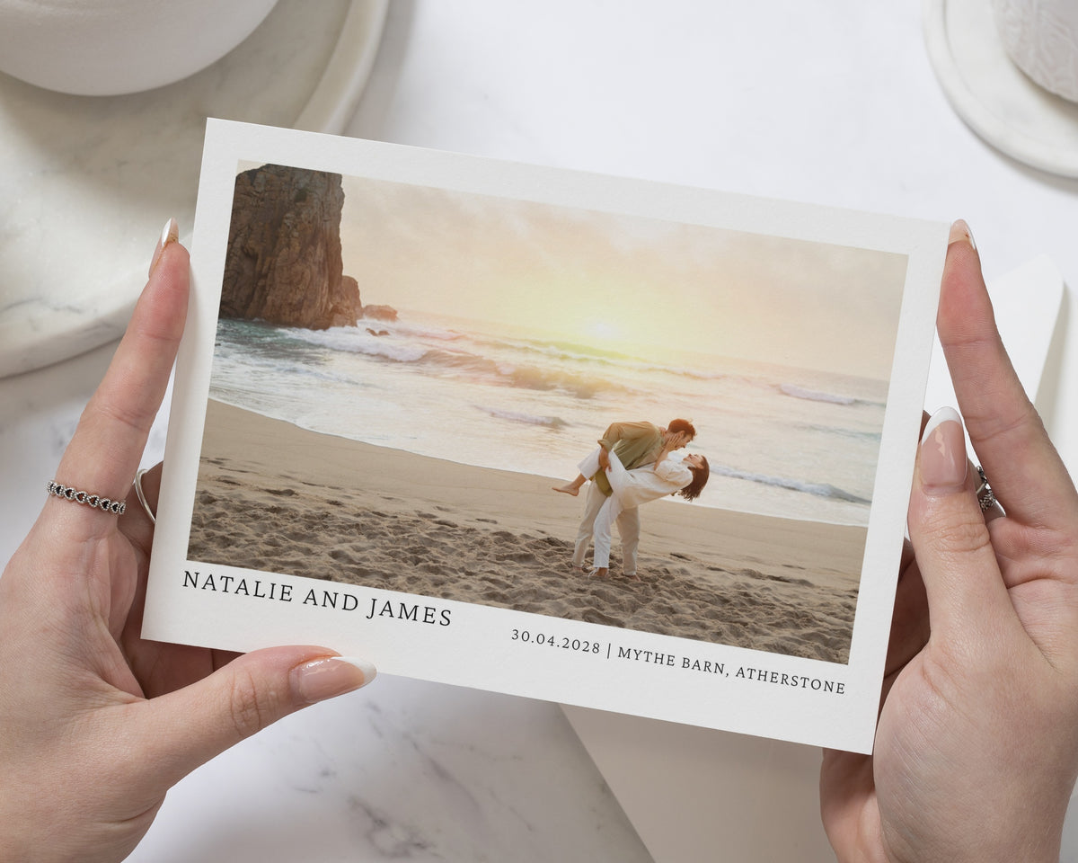 Personalised Save the Date Card, Wedding Save the Date Card, Photo Save the Date Cards, Simple Save the Dates, Minimal Save the Date