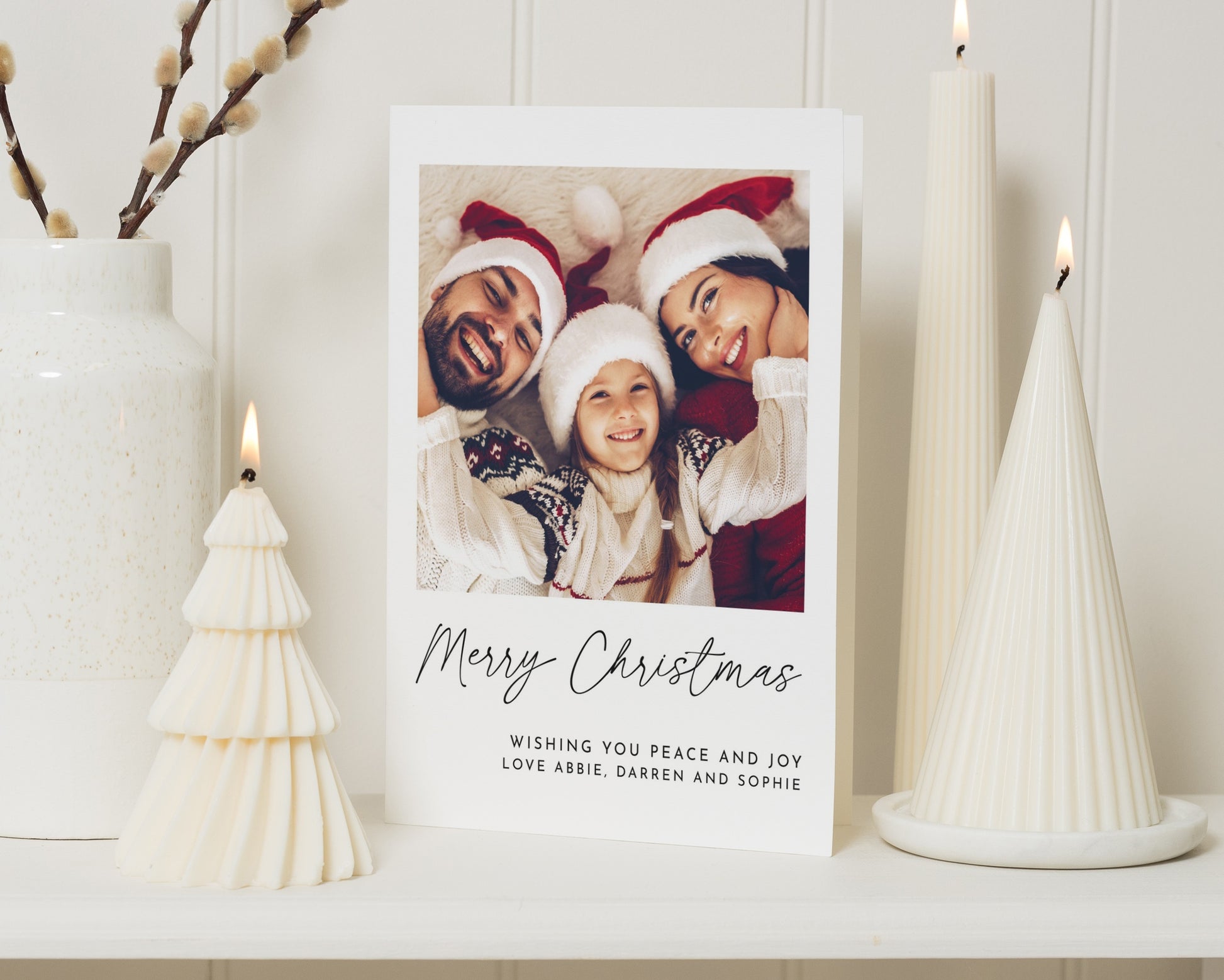 Personalised Photo Christmas Card, Merry Christmas Card, Family Christmas Card, Pack of 10, 20, 50 or 100, Custom Christmas Card