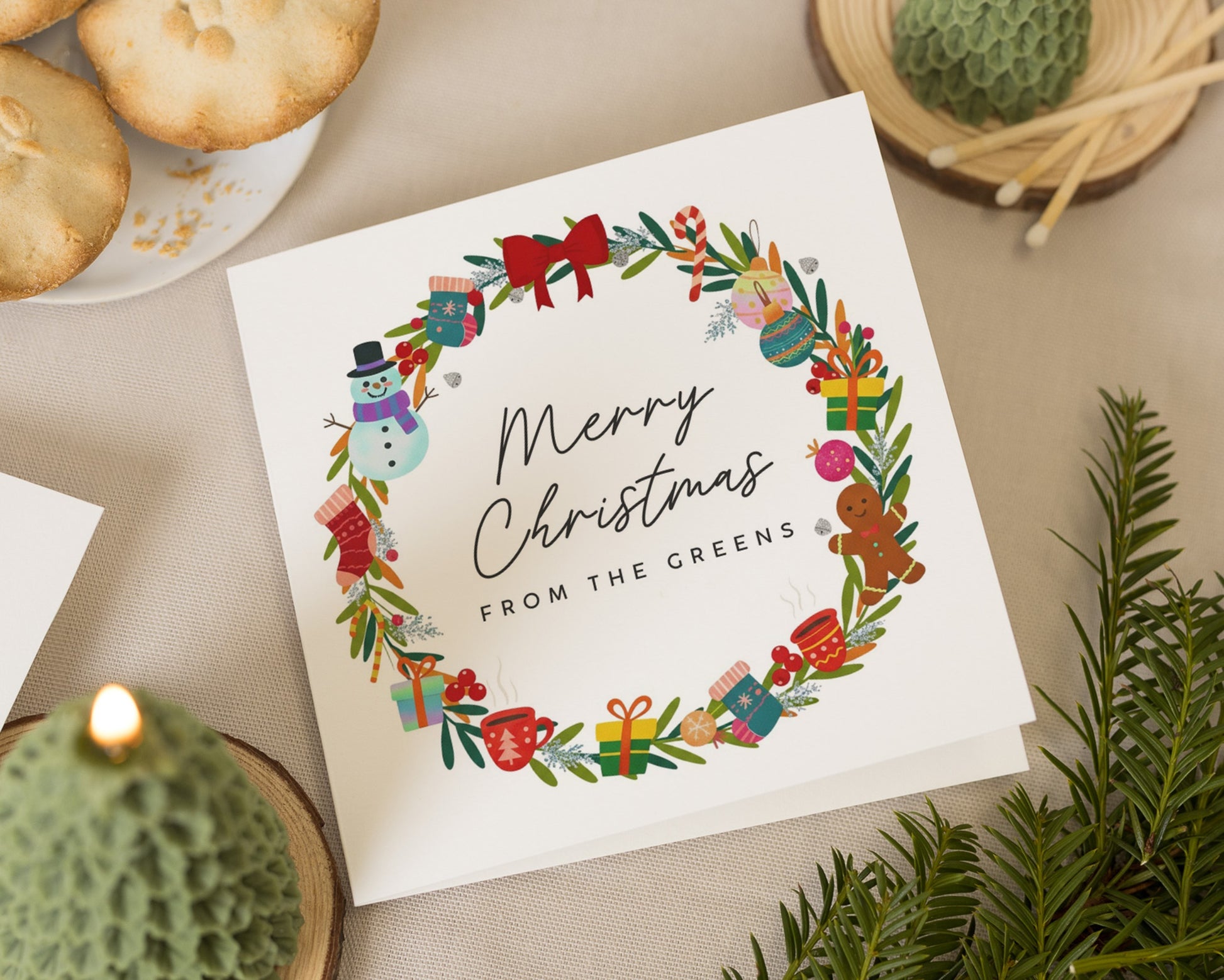 Personalised Christmas Card, Family Christmas Card, Merry Christmas Card, Custom Christmas Card, Christmas Card for Family, Festive Card