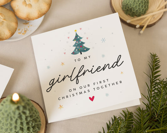 First Christmas Card for Girlfriend, Christmas Card for Her, Personalised Christmas Card, Cute Christmas Card, To My Girlfriend Card