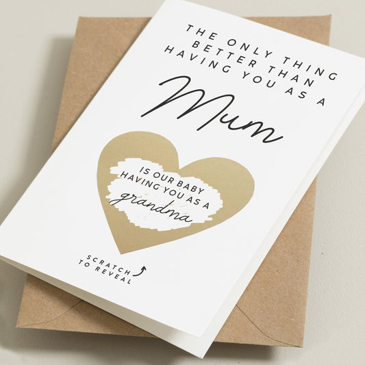 You&#39;re Going To Be Grandma, Promotion To Nanny, Pregnancy Announcement Card For Mum, New Nanny Gift, Pregnancy Reveal Card To Mum