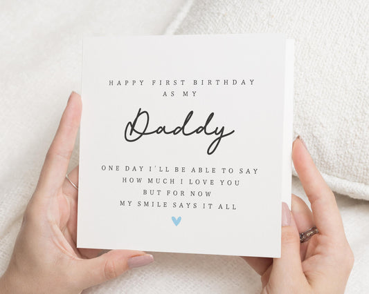 First Birthday Card for Daddy, Birthday Card from Baby, Daddy Birthday Card, Personalised First Birthday Card, Birthday Card for Dad