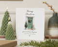 Personalised Christmas Card, Square Christmas Card, Merry Christmas Card, Custom Family Card, Front Door Christmas Card, Add Your Name