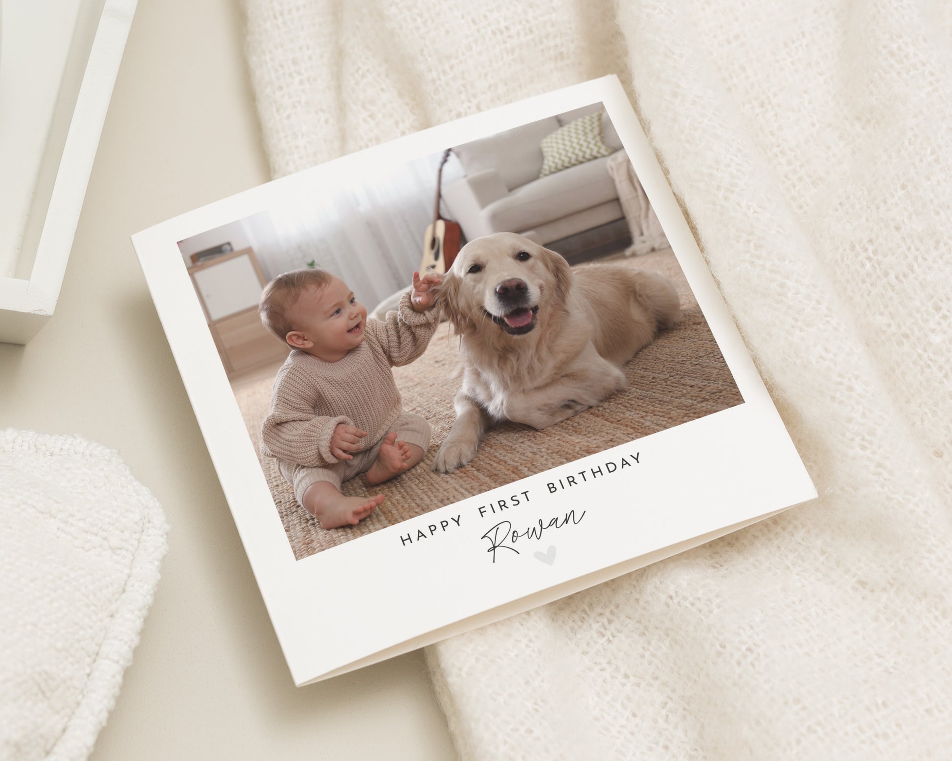 1st Birthday Card, First Birthday Card, Personalised Photo Birthday Card, Birthday Card for Boy, Birthday Card for Girl, Baby Birthday Card