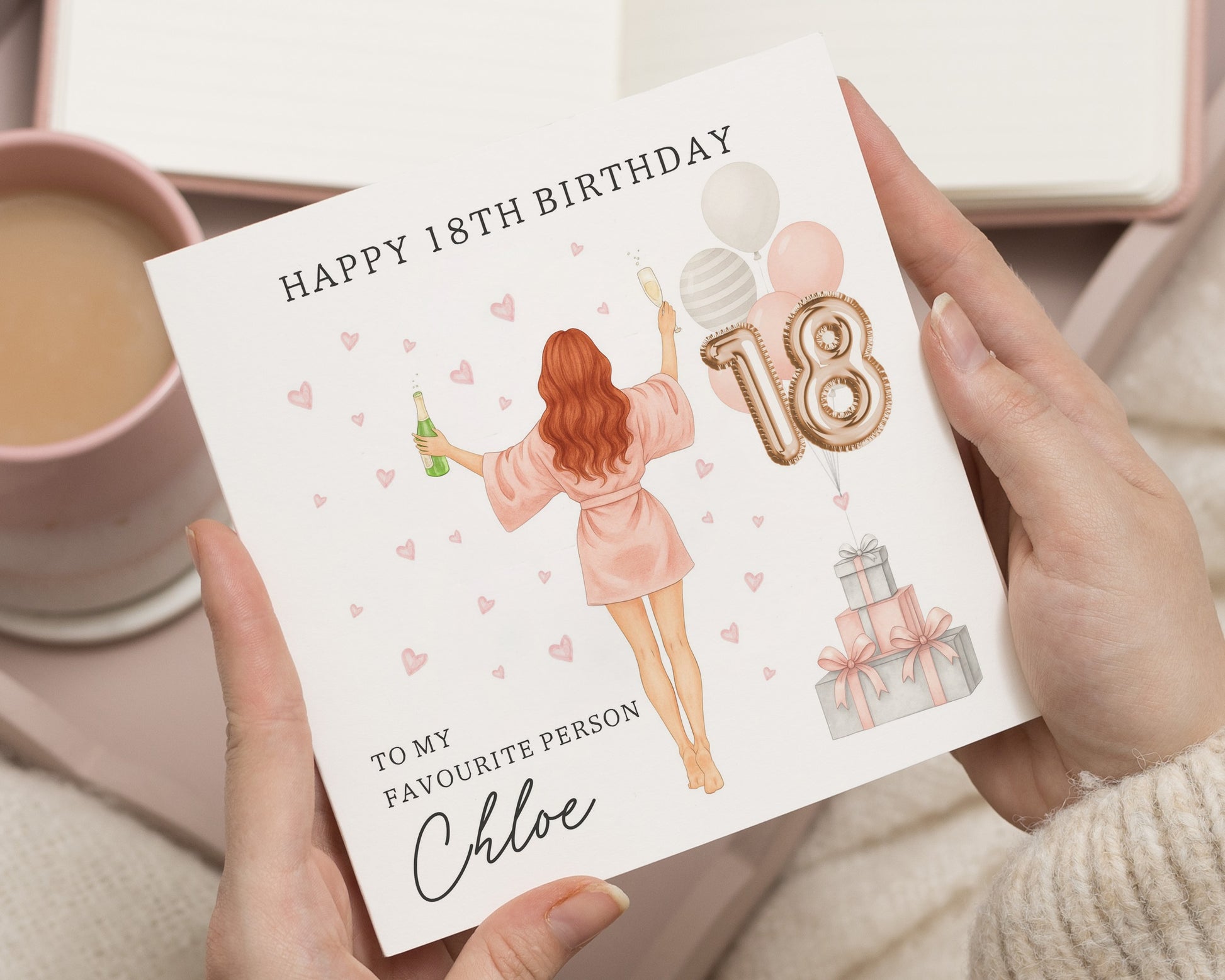 18th Birthday Card for Her, Personalised Birthday Card, Birthday Card for Daughter, Best Friend Birthday Card, 18th Birthday Gift