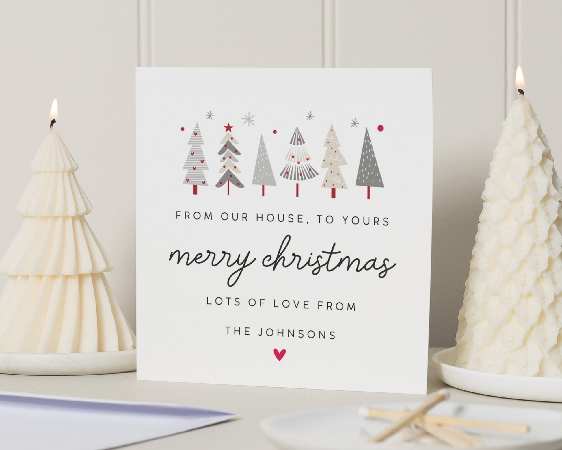 Christmas Card, Merry Christmas Card, Personalised Christmas Card, Family Christmas Card, From Our House To Yours Card