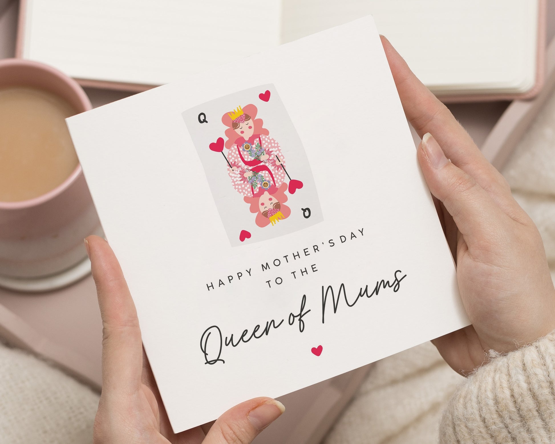 Mothers Day Card for Mum, Queen of Mums Card, Mothers Day Card from Daughter, Cute Mothers Day Card, Card for Her