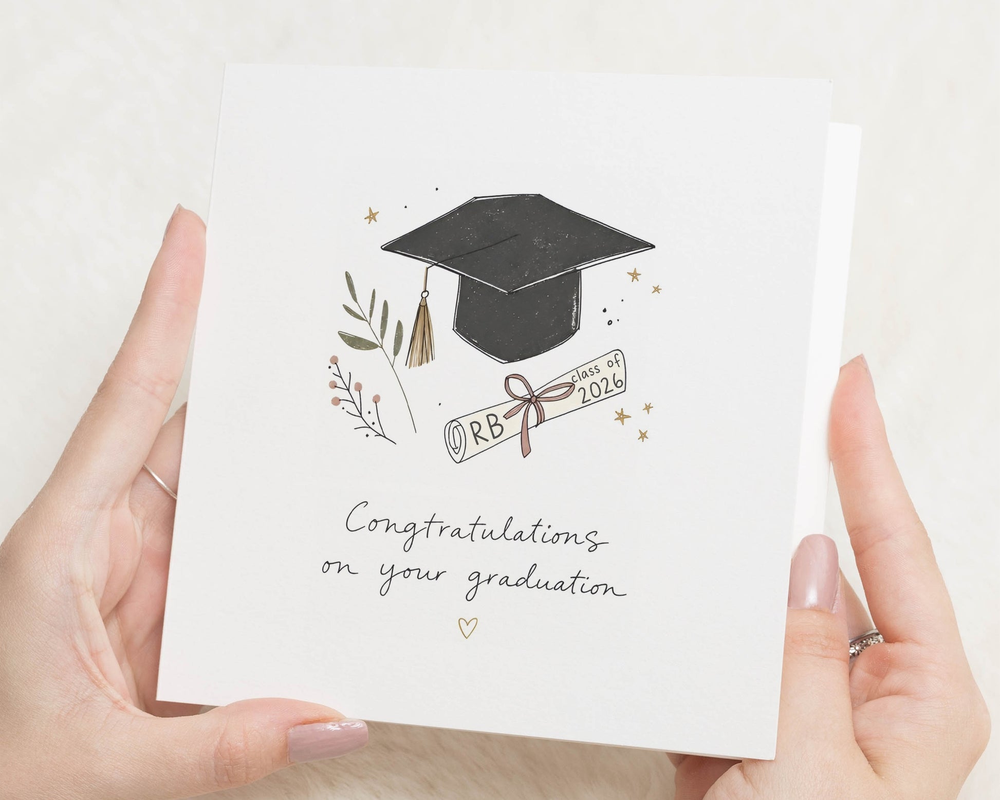 Graduation Card, Personalised Graduation Card, Congratulations Card, Class Year Card, Graduation Card for Her or Him, University Card