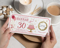 30th Birthday Scratch Off Gift Voucher for Her, Personalised Birthday Gift Voucher, Surprise Gift Reveal Card for Daughter
