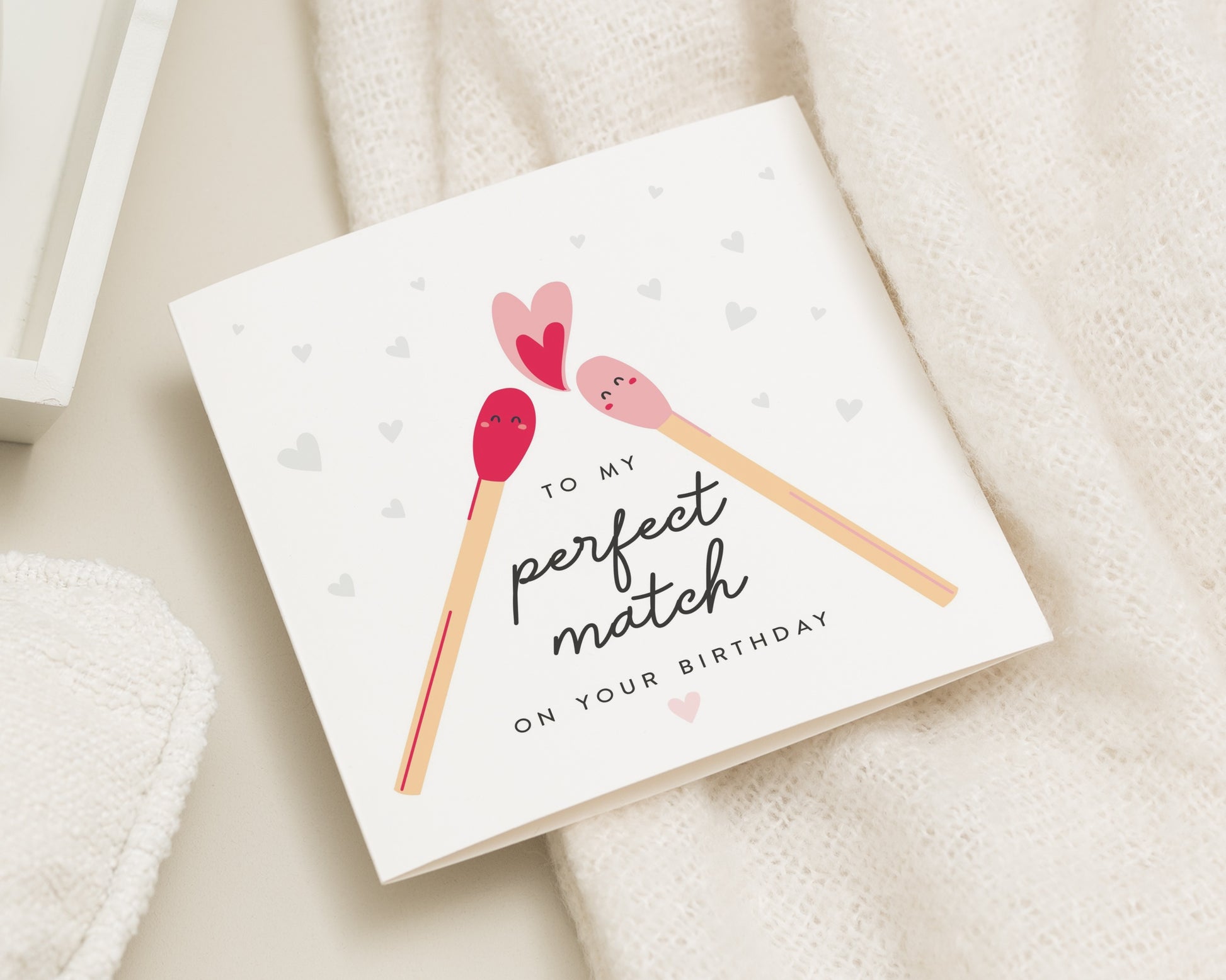 Birthday Card for Partner, Romantic Birthday Card, Cute Card for Him or Her, Perfect Match Pun Card, Funny Birthday Card, Pun Greeting Card