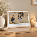 Personalised Family Photo Print, Custom Print From Your Photo, Gift for Parents, Mummy Daddy and Me Wall Art, Oak Framed Print