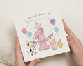 Personalised 1st Birthday Card, First Birthday Card for Girl, Farm Animal Birthday Card, Daughter Card, Granddaughter Card, Niece Card