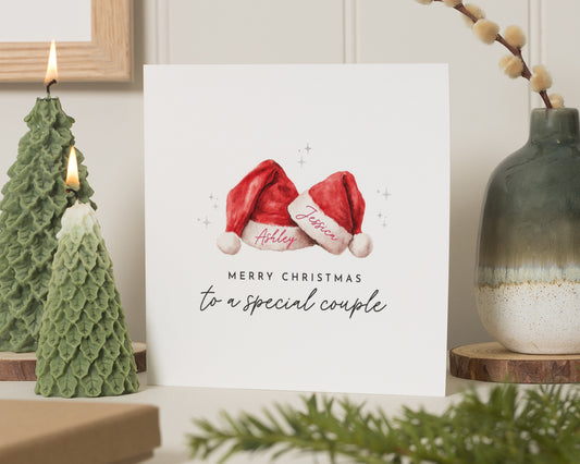 Christmas Card for Couple, Personalised Christmas Card, Special Couple Christmas Card, Custom Names Christmas Card