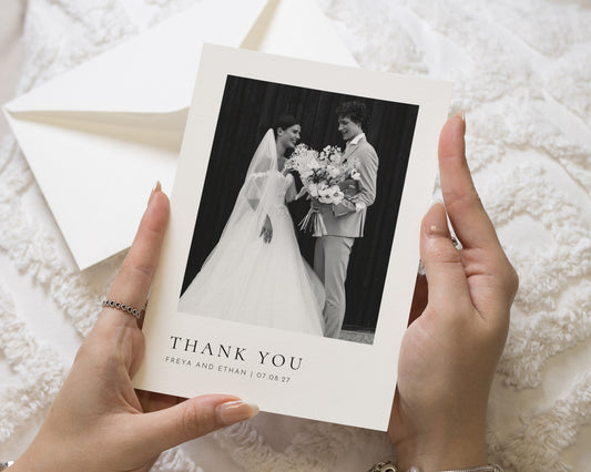 Personalised Wedding Thank You Cards, Photo Wedding Thank You Card, Personalised Thank You Cards, Folded Wedding Thank You Cards