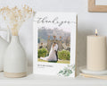 Personalised Wedding Thank You Cards, Photo Wedding Thank You Cards, Thank You Card for Wedding, Greenery Folded Thank You Cards