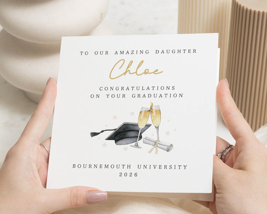 Graduation Card for Daughter, Personalised Graduation Card, Daughter Graduation Card, Congratulations Card, Graduate Card, Well Done Card