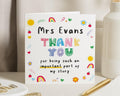 Thank You Card for Teacher, Personalised Thank You Card, Rainbow Thank You Card, End of Term Card, Teacher Appreciation Card