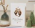 Christmas Card for Husband, Christmas Card for Wife, Otter Christmas Card, Romantic Christmas Card, Funny Card for Boyfriend Girlfriend