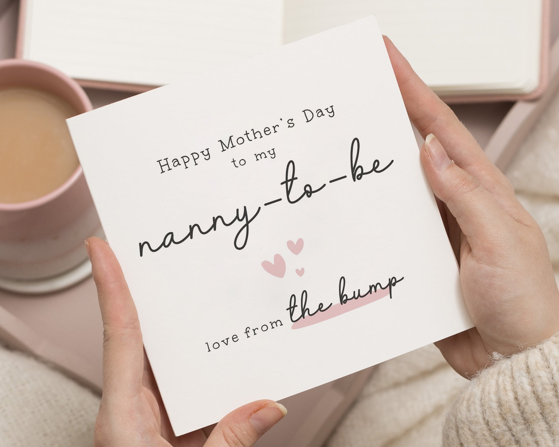 Mother's Day Card for Nanny to Be, Mother's Day Card from the Bump, Nanny to Be Card, Mother's Day Card for Her, Cute Mother's Day Card