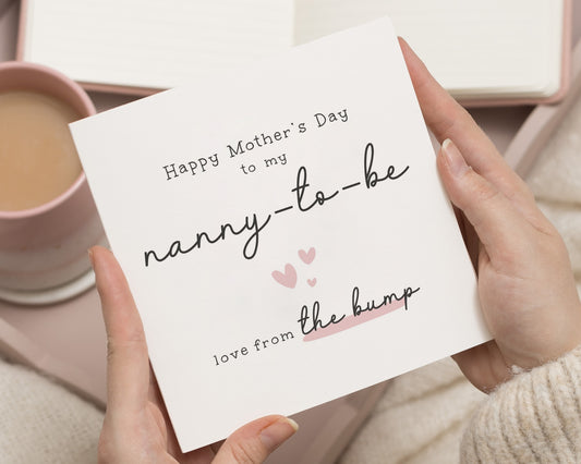 Mother's Day Card for Nanny to Be, Mother's Day Card from the Bump, Nanny to Be Card, Mother's Day Card for Her, Cute Mother's Day Card