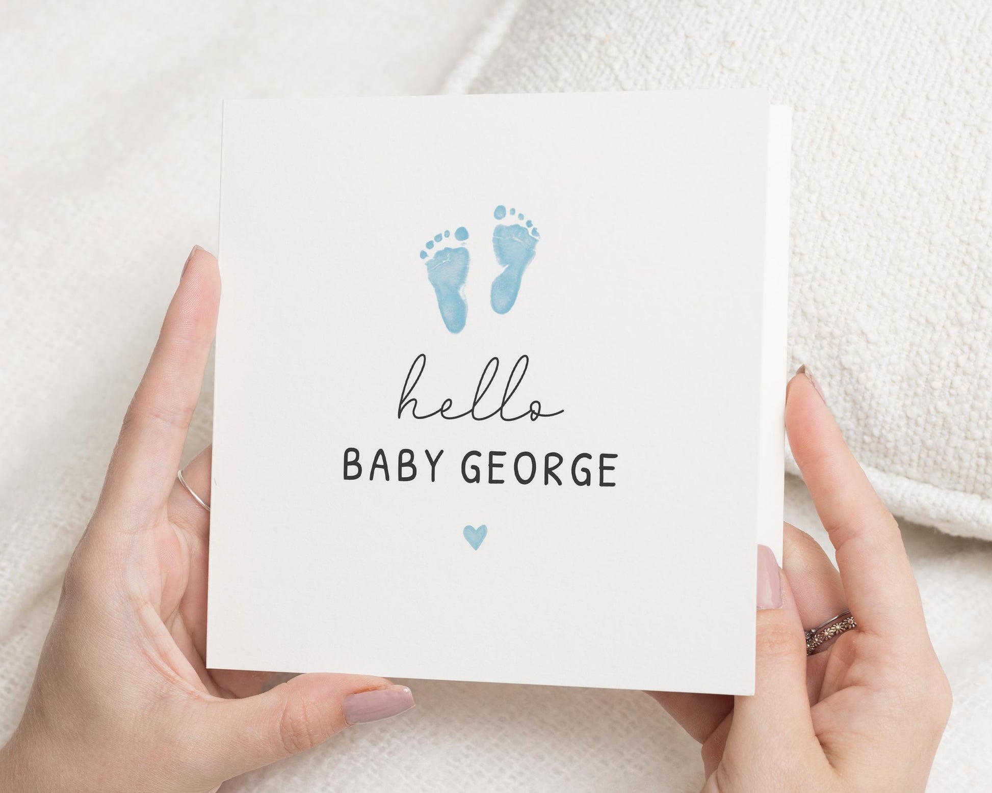 New Baby Card, Personalised Baby Card, Baby Boy Card, Card for New Parents, Baby Shower Card, Custom Baby Name Card, Hello Baby Card