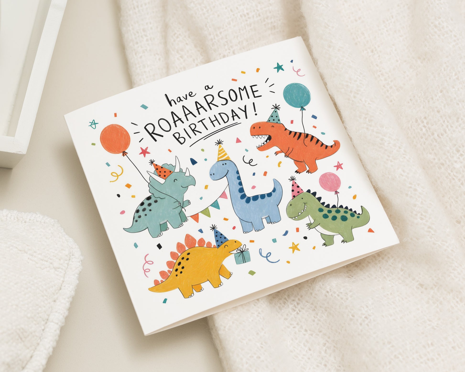 Dinosaur Birthday Card, Dinosaur Birthday Cards, Kids Birthday Card, Birthday Card for Boy, Birthday Card for Girl, Roarsome Card