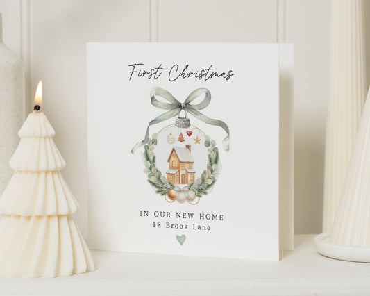First Christmas Card, New Home Christmas Card, Personalised Christmas Card, Christmas Card for Couple, Housewarming Christmas Card