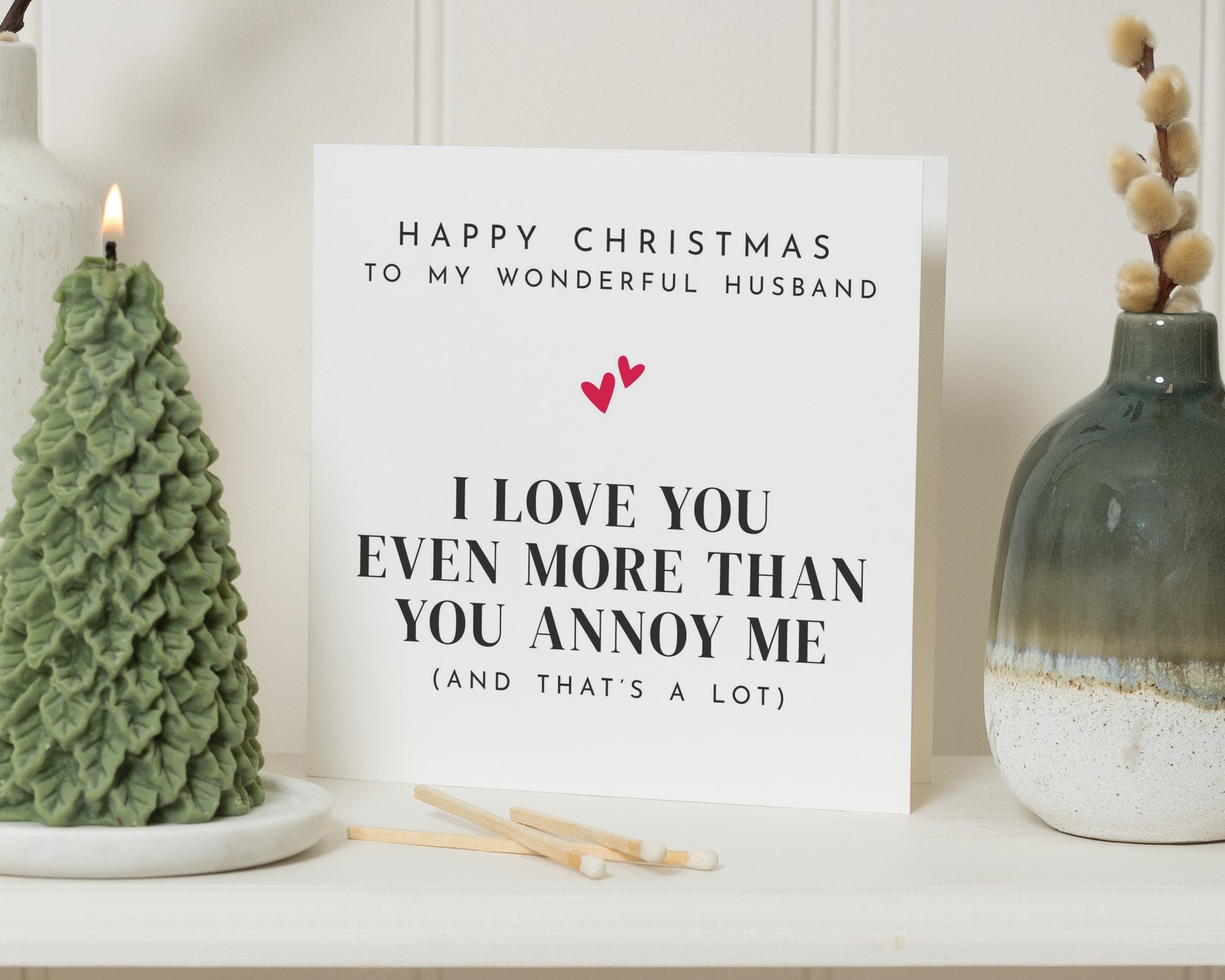 Christmas Card for Husband, Funny Christmas Card for Him, Husband Christmas Card, I Love You Card, Personalised Christmas Card