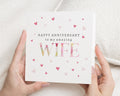 Anniversary Card for Wife, Wife Anniversary Card, Happy Anniversary Card for Her, Romantic Card for Wife, Wedding Anniversary Card