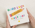 Good Luck Card for First Day of School, Personalised Good Luck Card, Good Luck Card for Boy or Girl, Primary School Card