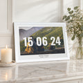 Personalised Print From Your Photo, Custom Date and Coordinates Wall Art, Location Print, Gift for Couple, Anniversary Gift