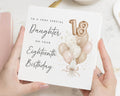 18th Birthday Card for Daughter, Daughter 18th Birthday Card, Eighteenth Birthday Card for Her, 18 Birthday Card, Balloon Card