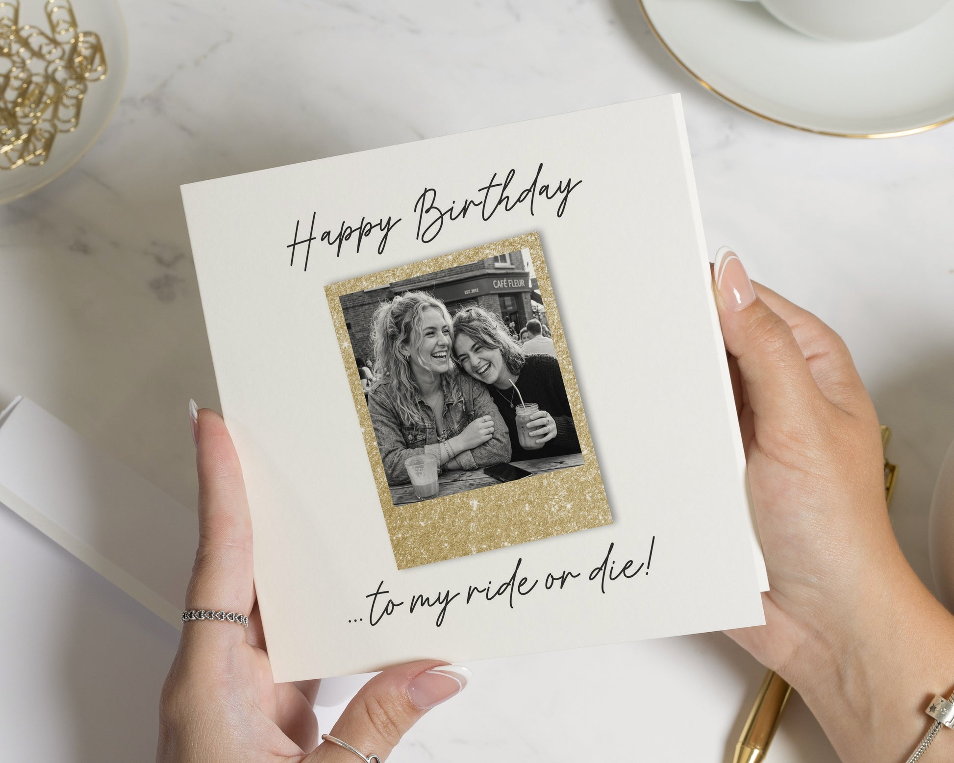 Best Friend Birthday Card, Personalised Photo Birthday Card, Birthday Card for Friend, Ride or Die Card, Birthday Card for Her