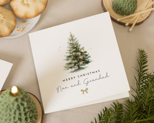 Christmas Card for Nan and Grandad, Merry Christmas Card, Personalised Christmas Card, Grandparents Christmas Card, Festive Card