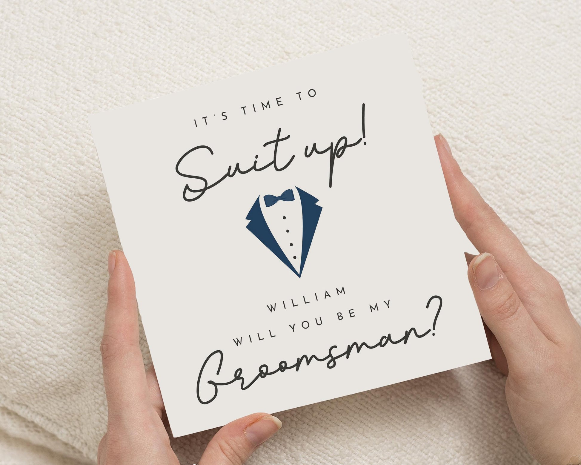 Will You Be My Groomsman Card, Suit Up Groomsman Proposal Card, Wedding Party Card, Personalised Groomsman Card