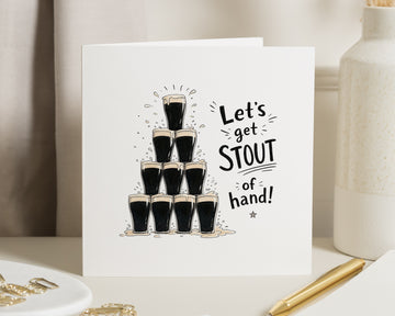 Birthday Card for Him, Funny Beer Birthday Card, Stout Card, Pub Pun Card, Birthday Card for Dad, Friend or Husband