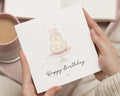 Personalised Birthday Card, Birthday Card for Her, Birthday Card for Daughter, Friend Birthday Card, Cute Cake Birthday Card for Women