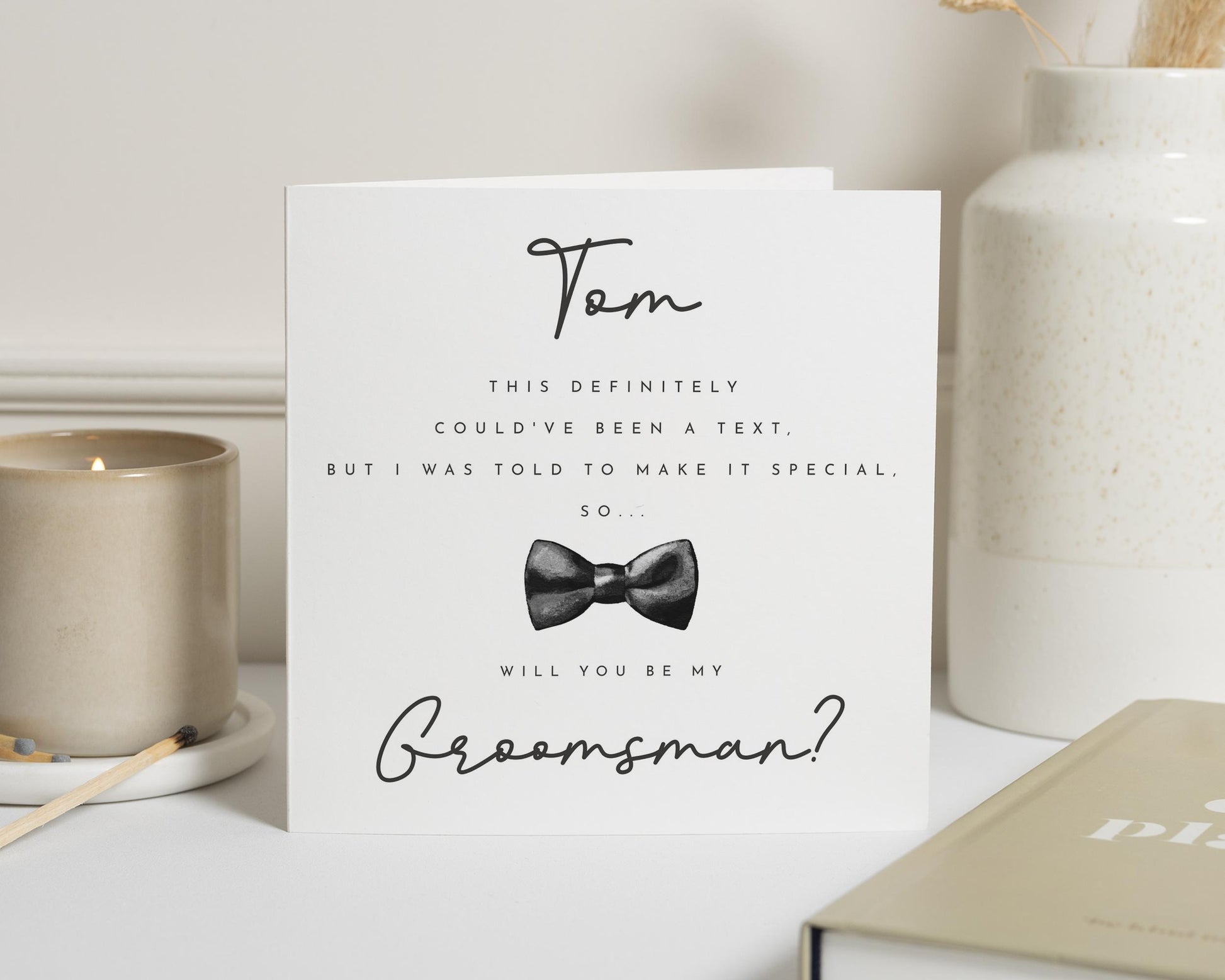 Will You Be My Groomsman Card, Groomsman Proposal Card, Personalised Wedding Card, Best Man Card, Wedding Party Card