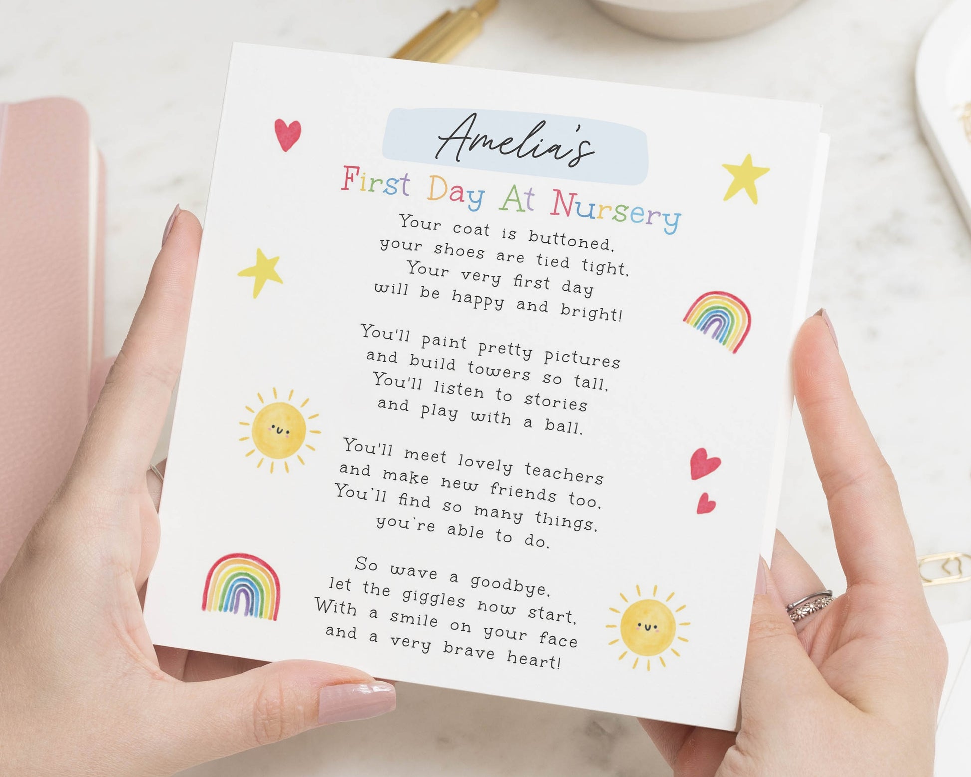 First Day at Nursery Card, Personalised Nursery Card, Starting Nursery Card, First Day of School Card, Good Luck Card, Back to School Card