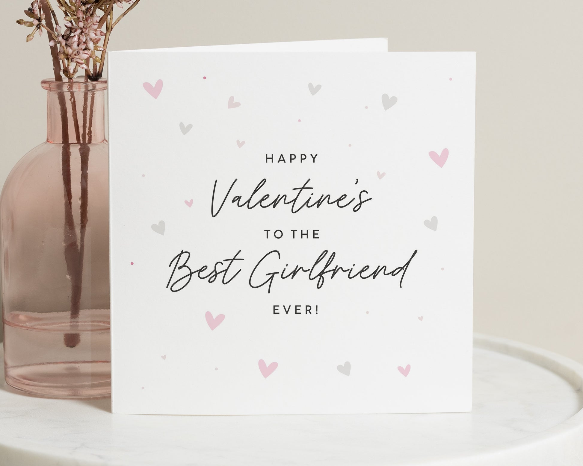 Valentines Day Card for Girlfriend, Best Girlfriend Valentines Card, Romantic Valentines Card for Her, Cute Valentines Card