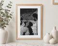 Personalised Photo Print From Your Photo, Custom Date Print, Black and White Wall Art, Anniversary Gift for Couple, Wedding Gift