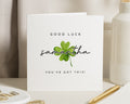 Good Luck Card, Personalised Good Luck Card, Good Luck Card for Her, Good Luck Card for Him, Exam Good Luck Card, Four Leaf Clover Card