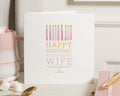 Birthday Card for Wife, Wife Birthday Card, Romantic Birthday Card, Happy Birthday Card for Her, Simple Birthday Card, Best Wife Card