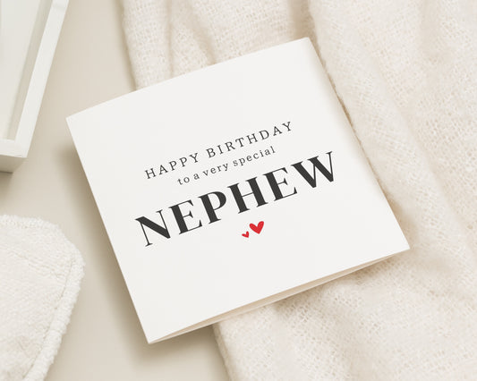 Nephew Birthday Card, Birthday Card for Nephew, Happy Birthday Nephew Card, Personalised Birthday Card, Simple Birthday Card for Him