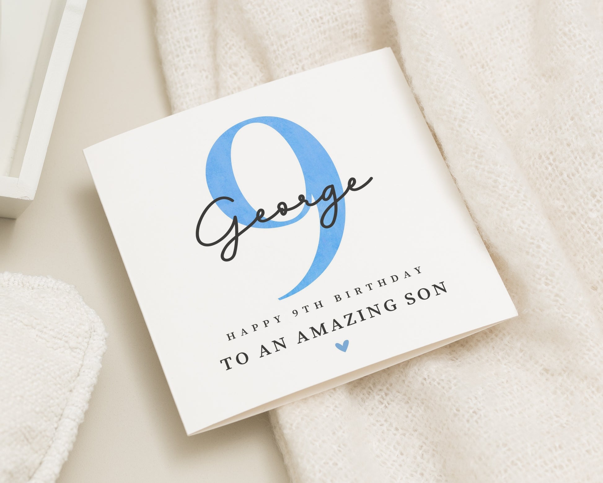 9th Birthday Card for Son, Personalised Son Birthday Card, 9th Birthday Card for Boy, Custom Boys Birthday Card, Birthday Card for Kids