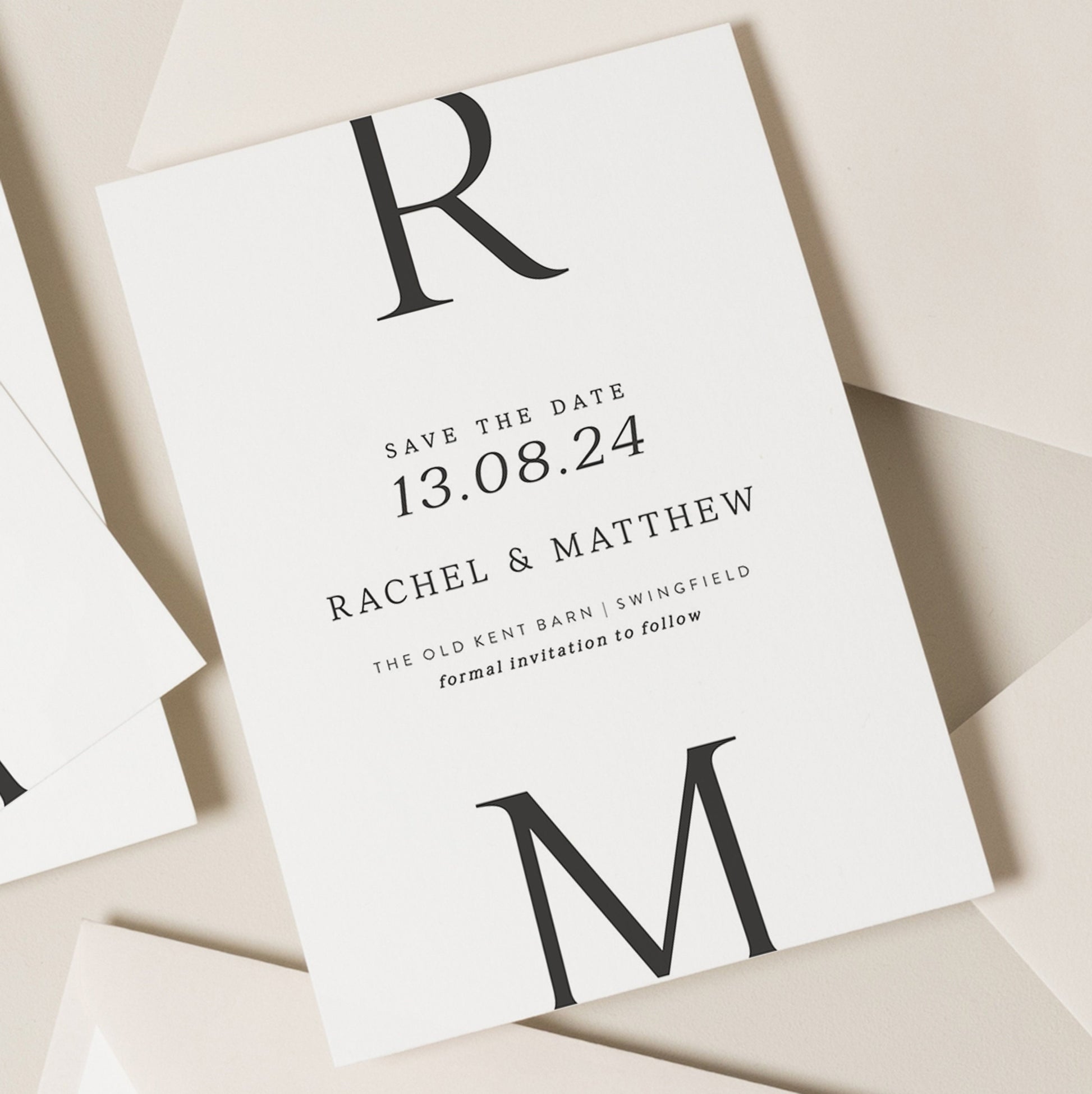 Modern Save Our Date Wedding, Minimalist Save The Date Cards, Simple Save The Dates, Wedding Cards With Envelopes