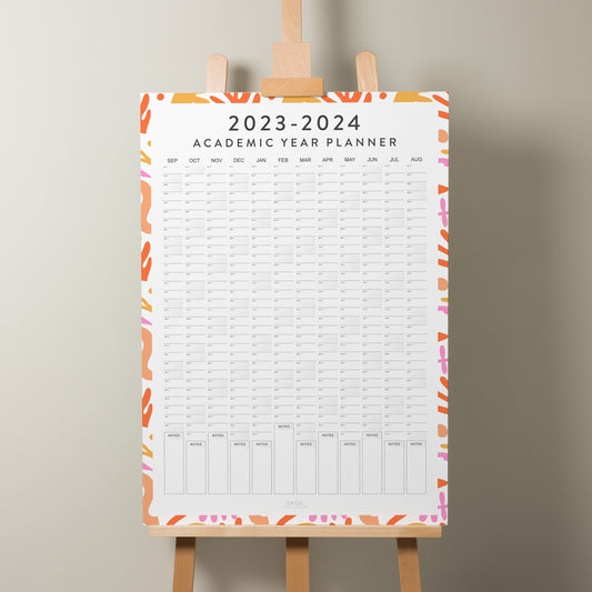 Student Planner, Academic Wall Planner, Academic Planner For Students, Diary For Student, Study Planner, Large Planner For School 2023/24