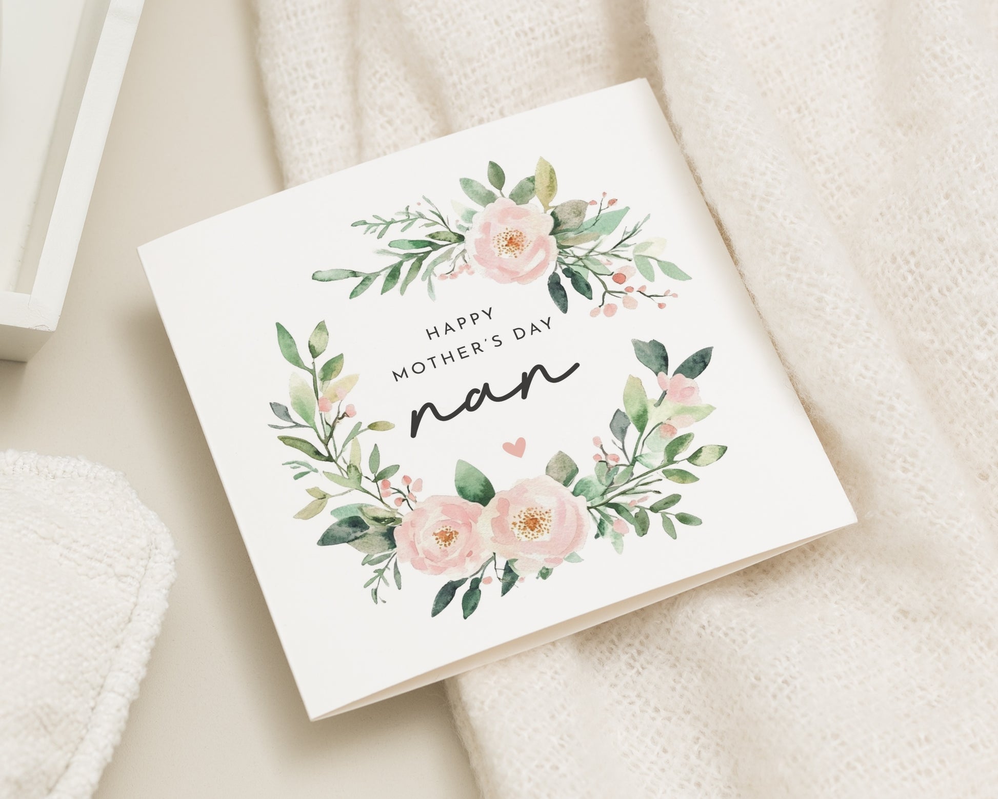 Mother's Day Card for Nan, Floral Mother's Day Card, Card for Nan, Personalised Mother's Day Card, Cute Mother's Day Card