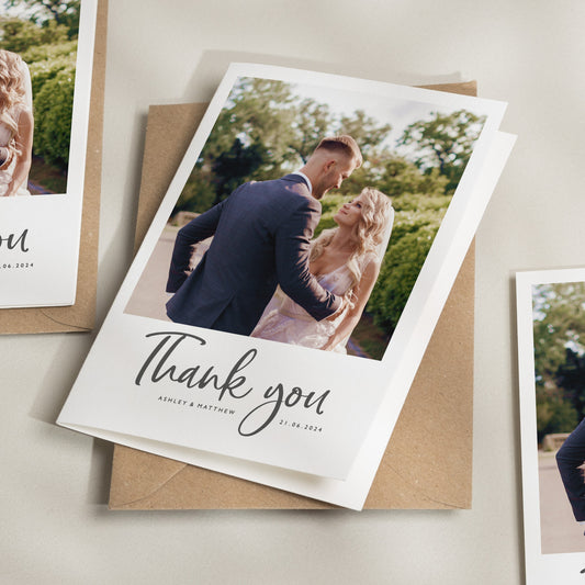 Photo Thank You Cards Wedding, Wedding Thank You, Simple Thank You, Thank You Wedding Card, Thank You Card, Simple Wedding Card &#39;Ashley&#39;